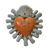 Cuore sacro in ceramica, ex voto vari colori