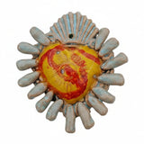 Cuore sacro in ceramica, ex voto vari colori