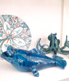 Balena blu in ceramica