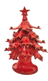 Albero di Natale con stella in ceramica h 25 cm