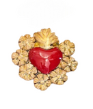 Cuore sacro in ceramica, ex voto vari colori