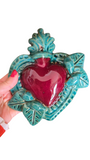 Cuore sacro, ex voto artigianale in ceramica