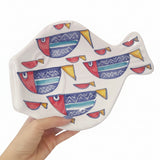 Piatto pesce in ceramica e decorato a mano