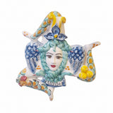 Trinacria da muro in ceramica di Caltagirone. Cm 30