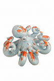 Polpo celeste e arancione in ceramica