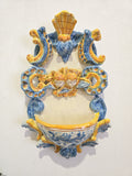 Acquasantiera forgiata a mano in ceramica di Caltagirone, vari modelli