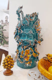 Bacco, scultura in ceramica artigianale h cm 48