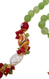 Collana lunga con sfere in ceramica