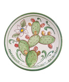 Piatto Fico d'india in ceramica di Caltagirone, varie misure