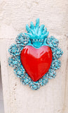 Ex Voto Cuore Sacro in Ceramica