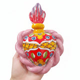 Cuori sacri ex voto decorati da parete o da appoggio
