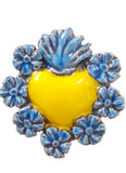 Cuore sacro in ceramica, ex voto vari colori