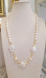 Set collana e orecchini con perle naturali