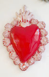 Ex Voto Cuore Sacro in Ceramica