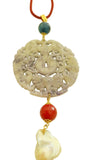 Collana con ciondolo giada e perla naturale