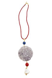 Collana con ciondolo giada e perla naturale