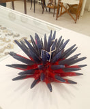 Riccio blu-rosso 25x13 cm