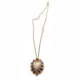 Collana con cuore centrale argentato