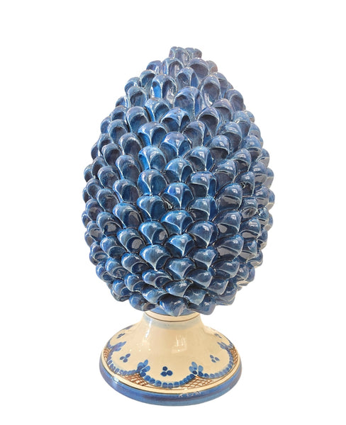 PIGNA SICILIANA H.35 IN CERAMICA DI CALTAGIRONE COLORE VERDE RAMINA CON GAMBO DECORATO. – Il Moro di Sicilia PIGNA SICILIANA H.35 IN CERAMICA DI CALTAGIRONE COLORE VERDE RAMINA CON GAMBO DECORATO. – Il Moro di Sicilia