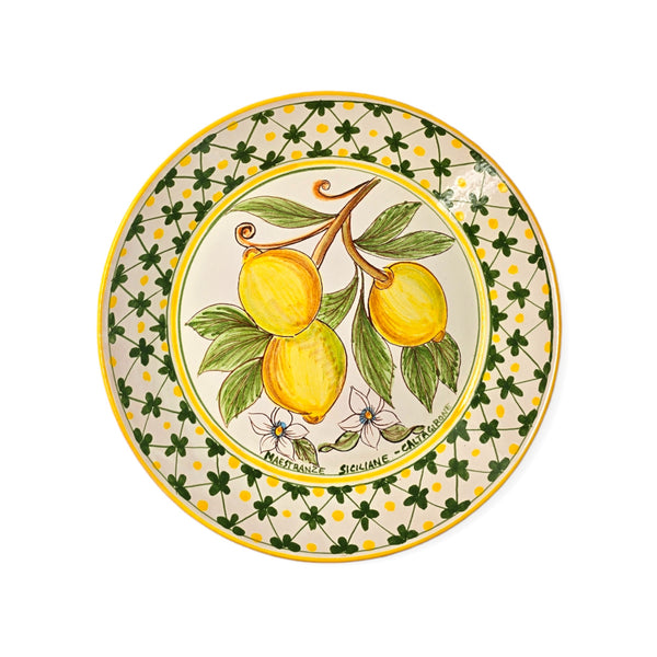 Piatto in ceramica di Caltagirone con Limone, varie misure