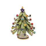 Albero di Natale con oro e madreperla h cm 22