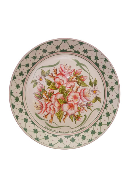 Piatto in ceramica di Caltagirone con Mandorlo, varie misure