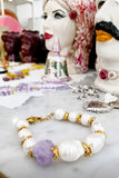 Bracciale con perle e ametista