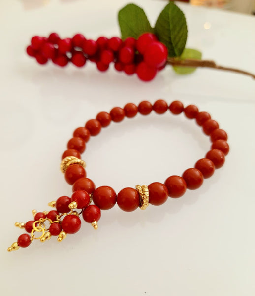 Bracciale in pasta di corallo