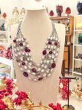 Collana a più fili con perle