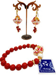 Set bracciale e orecchini coffa siciliana