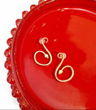Orecchini in ottone dorato