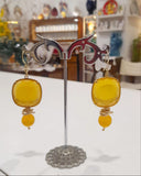 Orecchini gialli in cristallo