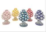 Pigne madreperlate con base decorata h cm 10-11