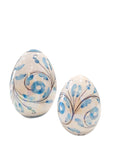 Uova pasquali in Ceramica madreperlati, decori floreali, 3 misure