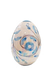 Uova pasquali in Ceramica madreperlati, decori floreali, 3 misure