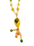 Collana catena lunga con limone in ceramica