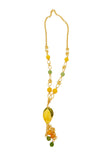 Collana catena lunga con limone in ceramica