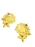 Orecchini eleganti in ottone e cristallo