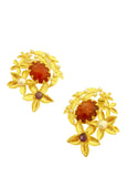 Orecchini eleganti in ottone e cristallo