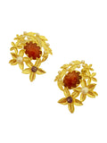 Orecchini eleganti in ottone e cristallo