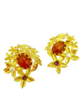 Orecchini eleganti in ottone e cristallo