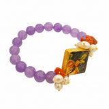 Bracciale con decoro melograno in ceramica
