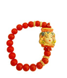 Bracciale con testa di moro in ceramica