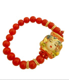 Bracciale con testa di moro in ceramica