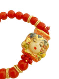 Bracciale con testa di moro in ceramica