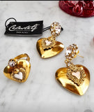 Anello ex voto cuore sacro dorato