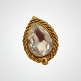 Anello a goccia con cristalli