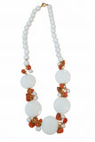 Collana corta perle e corallo
