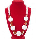 Collana corta perle e corallo