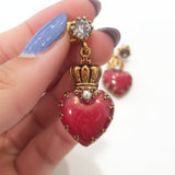Orecchini cuori sacri rossi